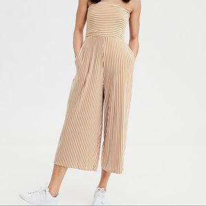 Strapless striped jumpsuit